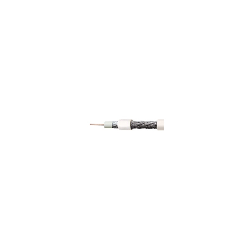 CABO COAXIAL 75 OHMS RGC 59 - 67 % BRANCO/PRETO-