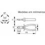 BELZER - ALICATE DE CORTE DIAGONAL 6_" - 219.024BBR-