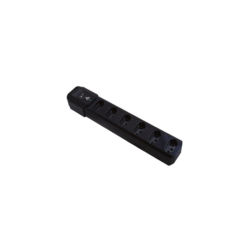 F. DE LINHA 6 TOMADAS - F 6 PRETO - CLONE-