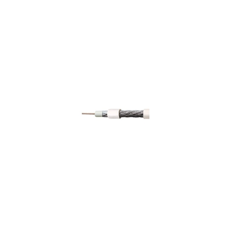CABO COAXIAL 75 OHMS RGC 6 - 60 % BRANCO/PRETO-