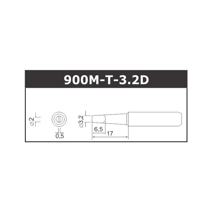 PONTA FENDA 3,2MM P/ ESTACAO - 900-MT3,2D