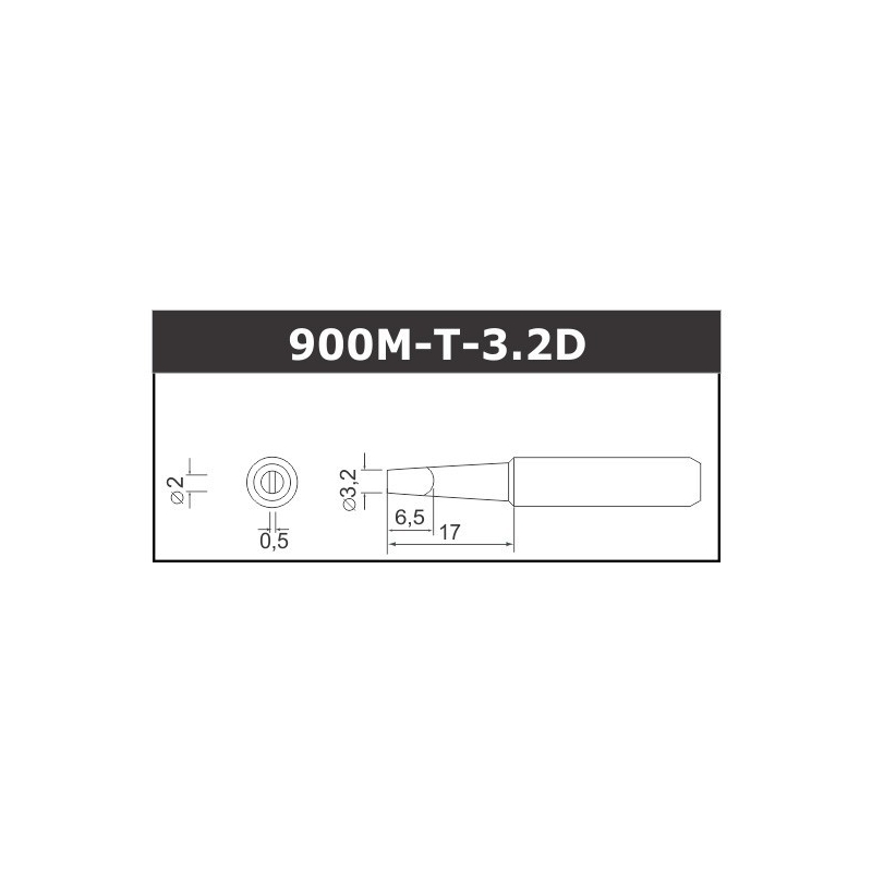 PONTA FENDA 3,2MM P/ ESTACAO - 900-MT3,2D