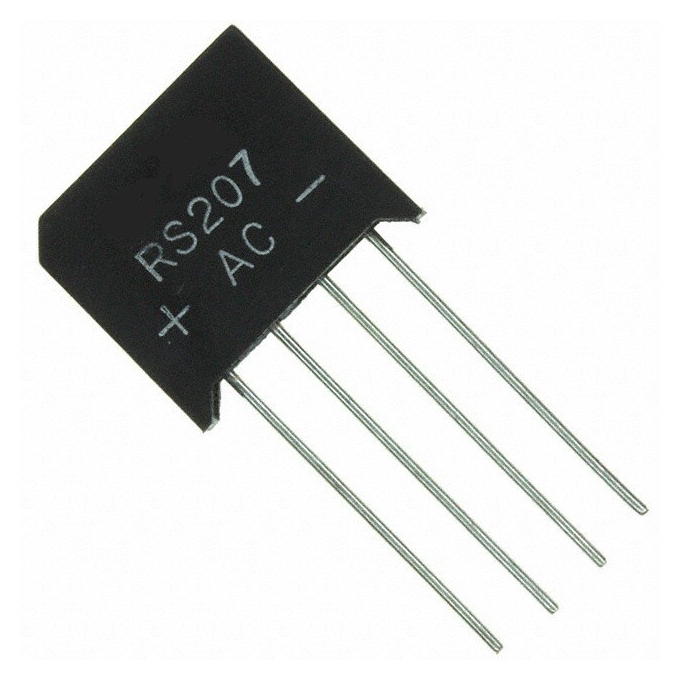 PONTE RETIFICADORA - RS 207 - 2A - 1000V