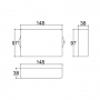 CAIXA PB-114/2 ( 147 X 97 X 36 ) C/TAMPA