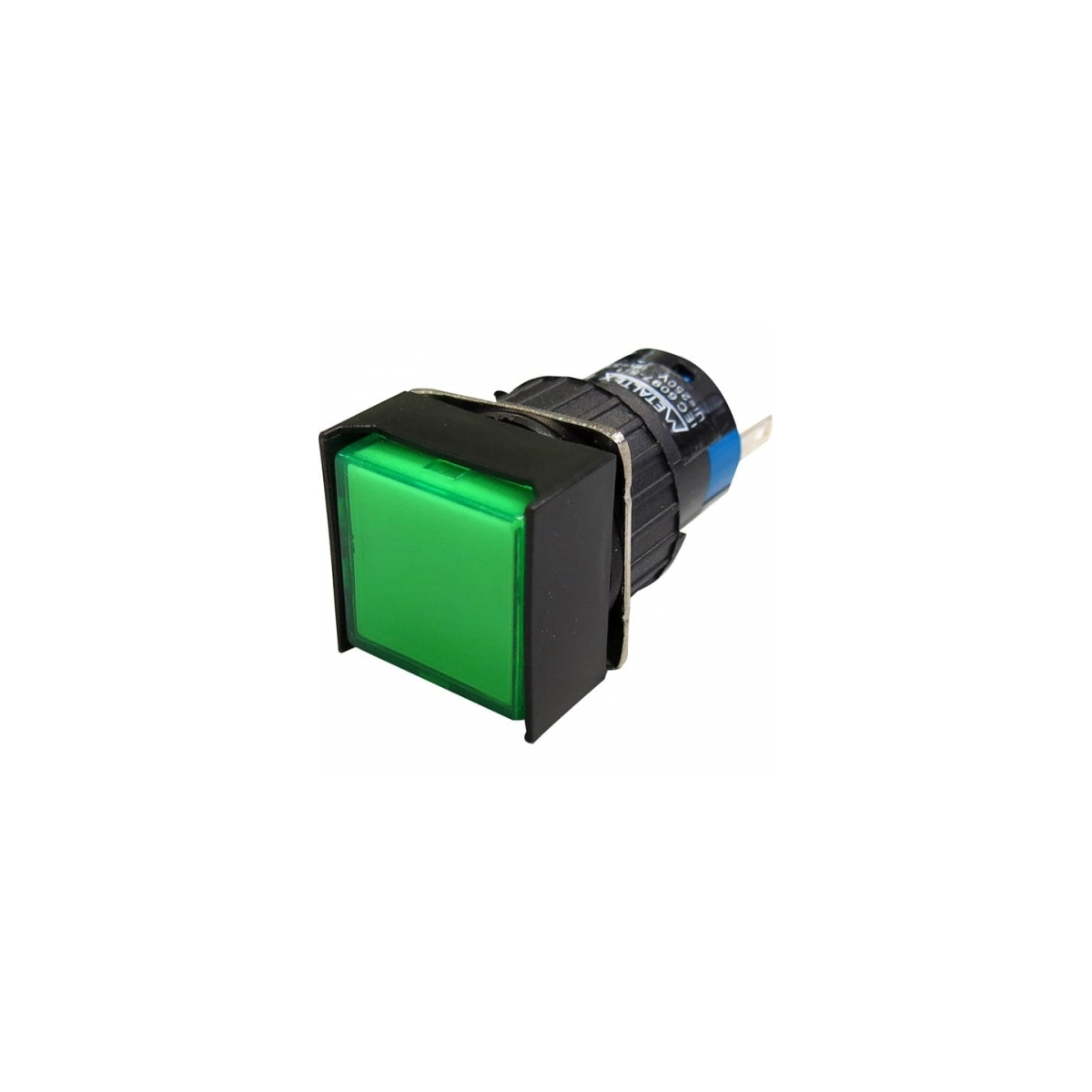 SINALEIRO QUADRADO LED 16MM   24VCC/CA - VERDE ( P16-BS7-G2 ) - PULSADOR