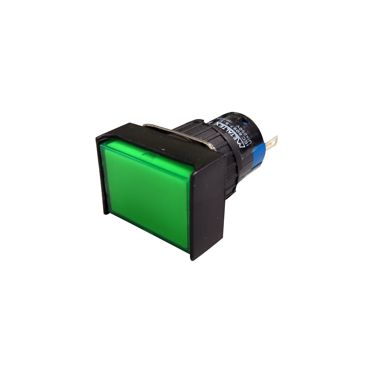 SINALEIRO RETANGULAR  LED 16MM   24VCC/CA - VERDE ( P16-PL7-G )