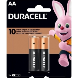 BATERIA ALCALINA DURACELL AA - PEQUENA ( CARTELA C/ 2 UNIDADES )
