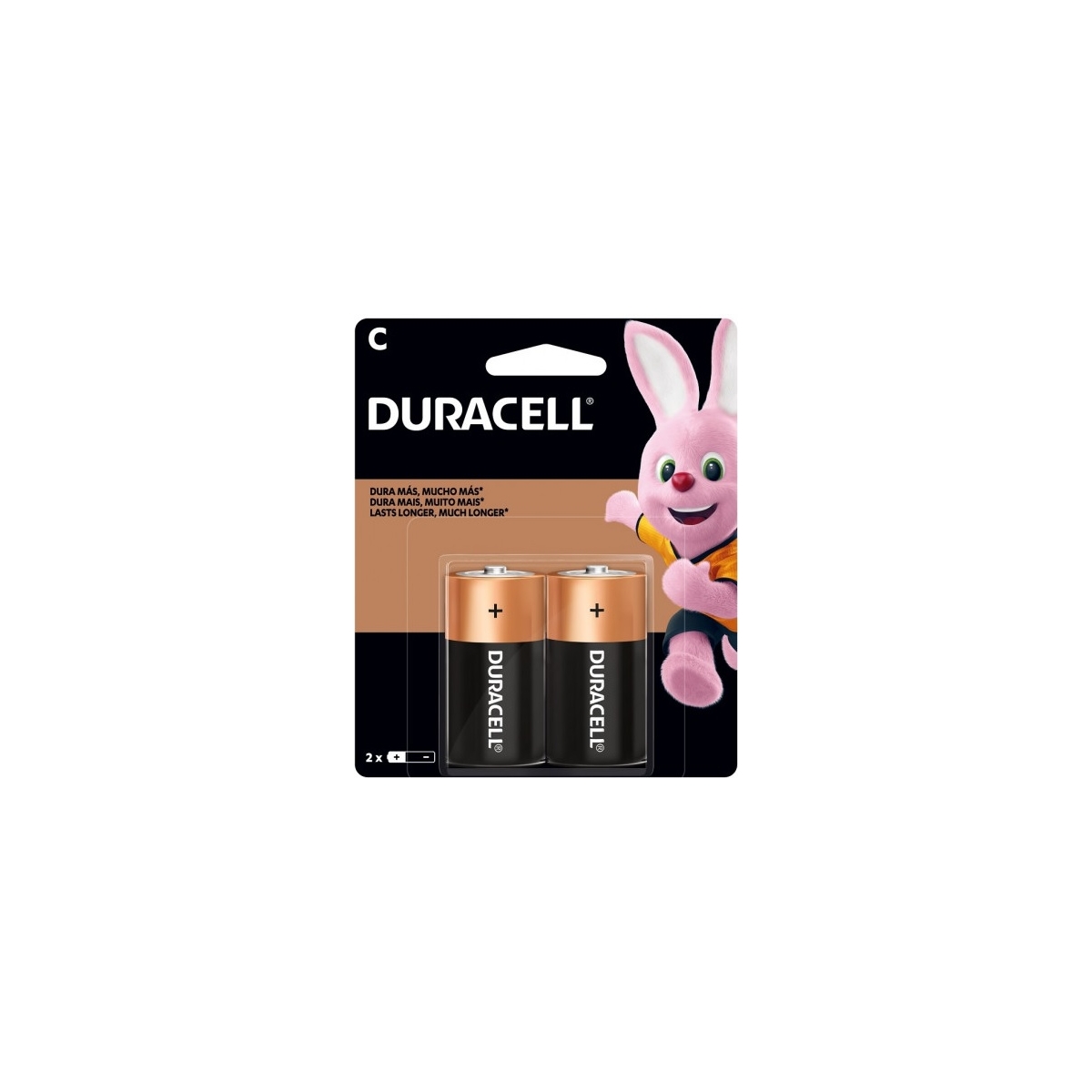 BATERIA ALCALINA DURACELL C - MEDIA ( CARTELA C/ 2 UNIDADES )