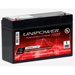 BATERIA SELADA   6V - 12AH - UNIPOWER-