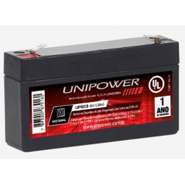 BATERIA SELADA   6V -  1,3AH - UNIPOWER-