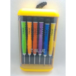 JOGO DE CHAVES C/ 6 - COLOR P/ REPARO DE CELULAR IT-BLUE LE-954