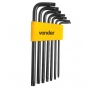 VONDER - JOGO DE CHAVES HEXALOBULAR T10 - T40 7 PECAS- CROMO