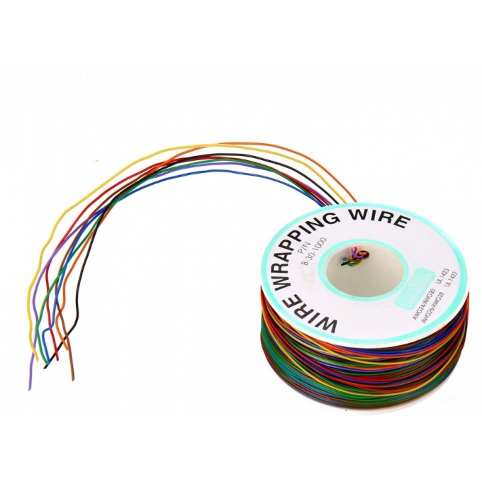 FIO WIRE WRAPP - 30 AWG - COLORIDO ( 250 METROS ) - 8 CORES