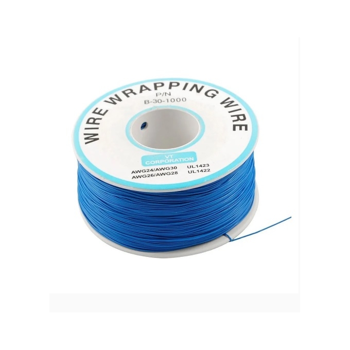FIO WIRE WRAPP - 30 AWG - AZUL ( 250 METROS )