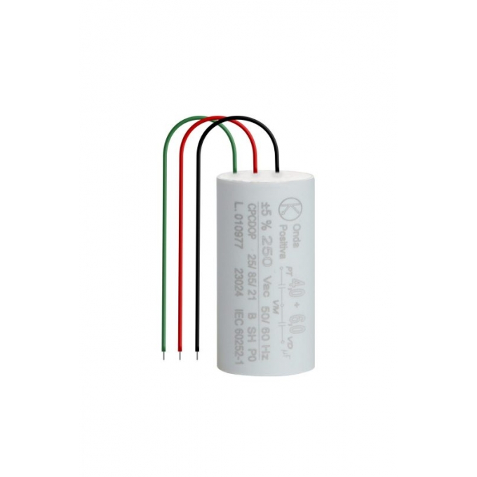 CAP. PERMANENTE    6UF + 3UF/440VAC - 3 FIOS