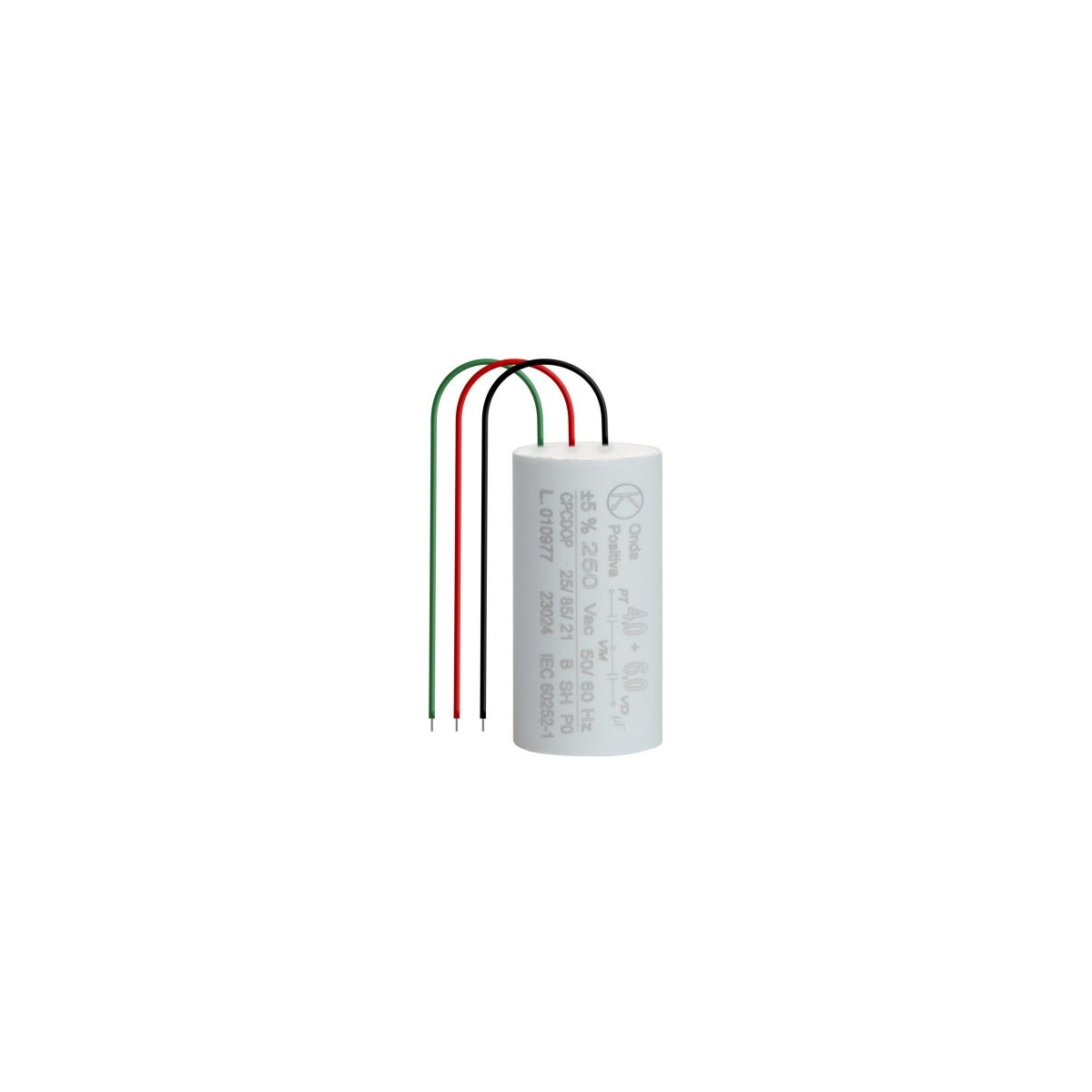 CAP. PERMANENTE    6UF + 3UF/440VAC - 3 FIOS