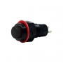 CHAVE BOTAO DS 211 - PRETO - TIPO PUSH BUTTON C/ TRAVA - MEDIA