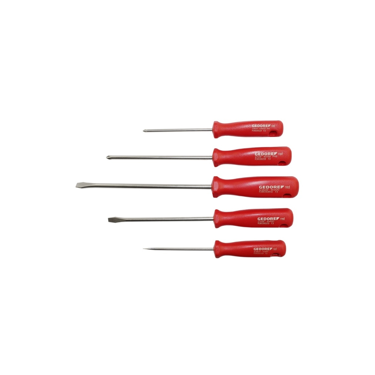 GEDORE - JOGO DE CHAVE FENDA - 05 PECAS - R38001005