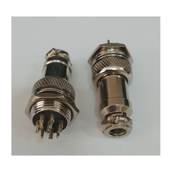 CONECTOR WC-8MF + WC-8FM ( MIKE - MACHO/FEMEA ) - 8 VIAS
