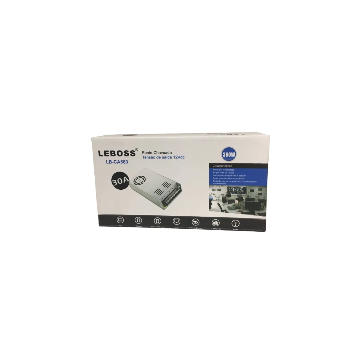 FONTE ESTAB. CHAVEADA 12V -30A - BIVOLT - COLMEIA
