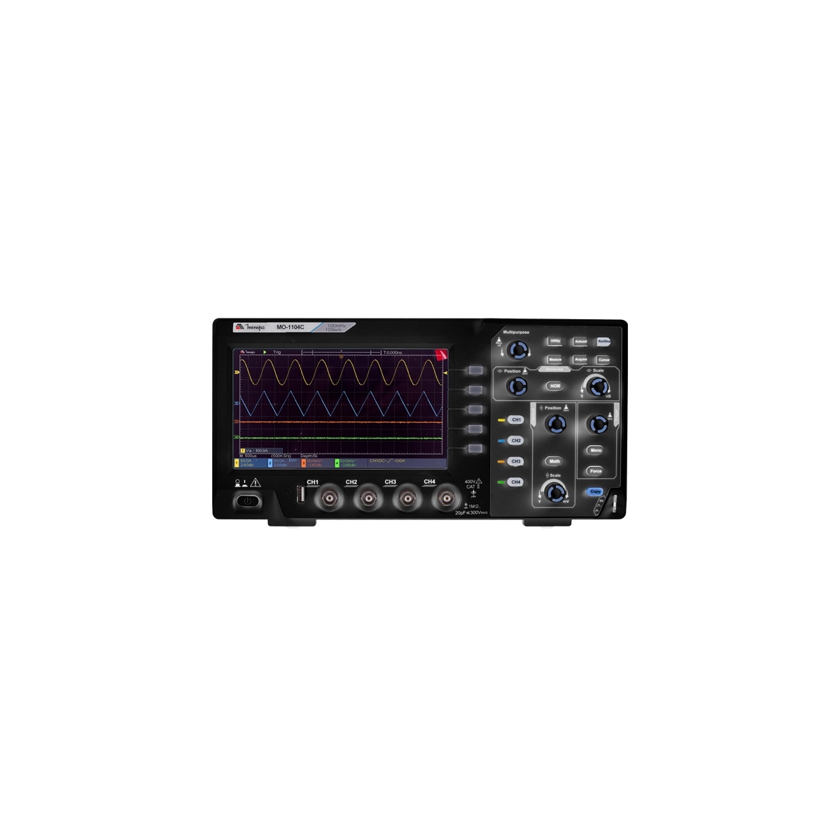 MINIPA - OSCILOSCOPIO - MO 1104C - COLOR,4CH,USB - 100MHZ - 1GS/S
