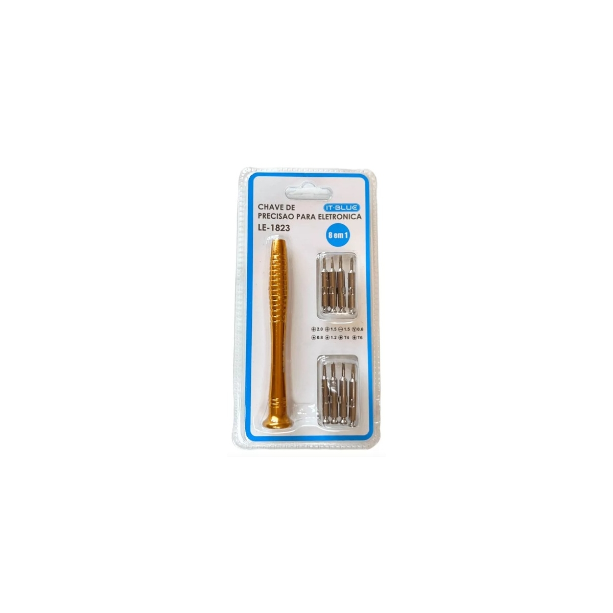 JOGO DE CHAVES TORX - PRECISAO 09 PCS EM 1 - MULTIUSO - LE-1823- IT-BLUE