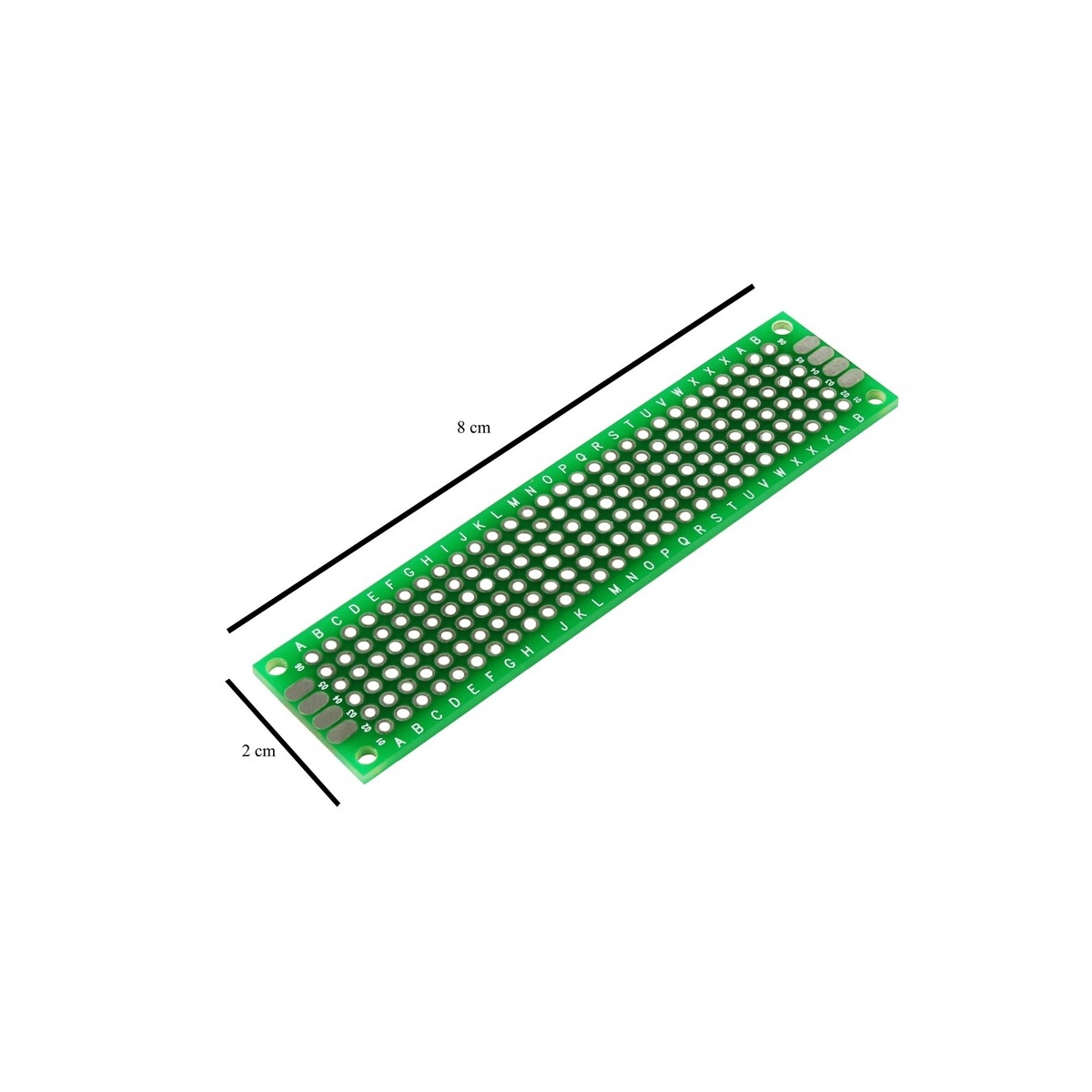 PLACA PERFURADA DESL./ILHADA 02 X 08 - PP-D - BREADBOARD