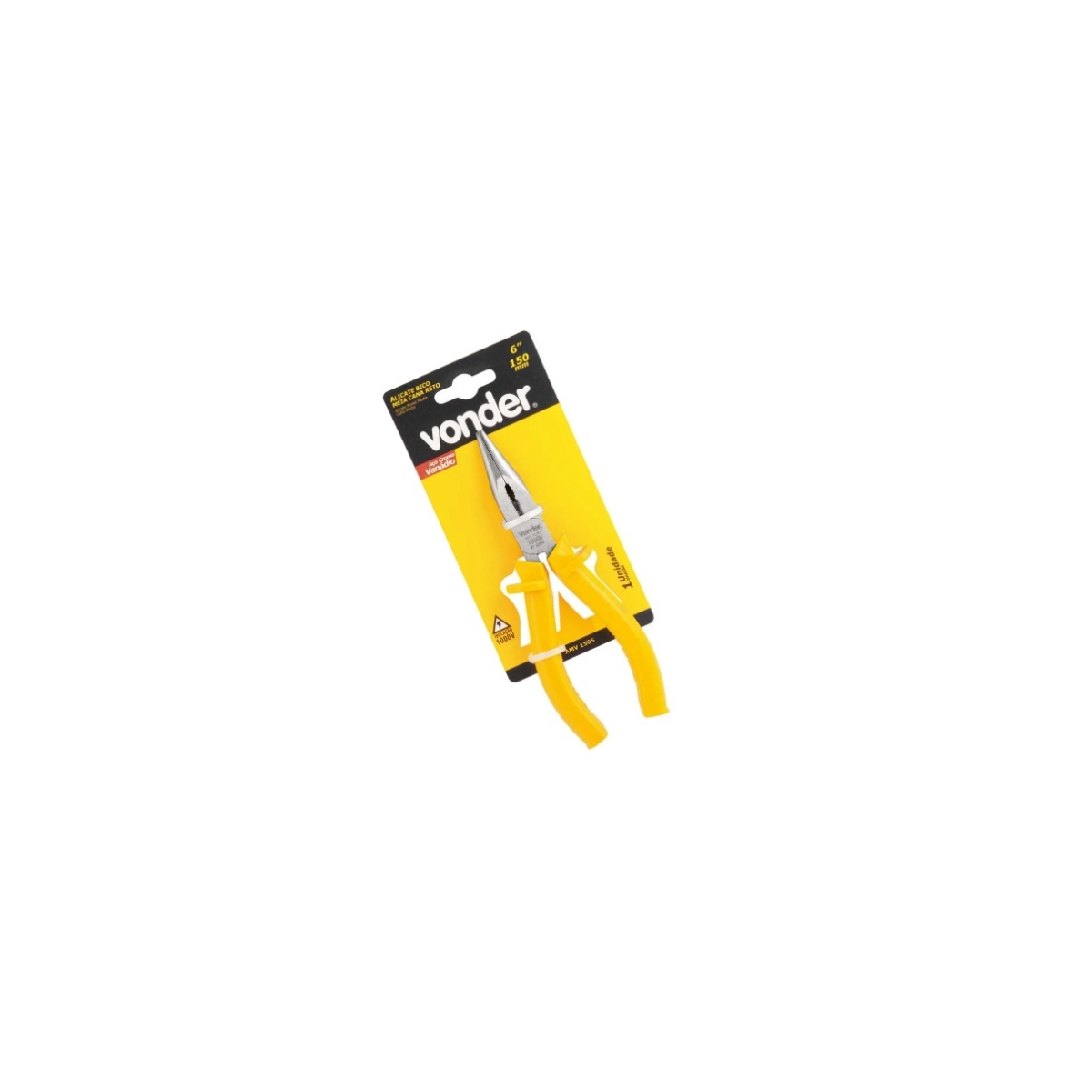 VONDER - ALICATE DE BICO RETO - 1/2 CANA - 6 POL - 1000V
