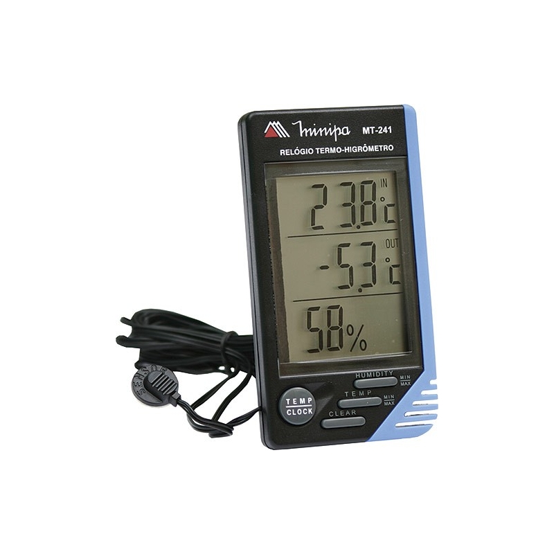 MINIPA - TERMO HIGROMETRO - MT 241 RELOGIO        
