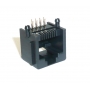 CONECTOR RJ 45 - FEMEA PCI PRETO TFN88P - 90º MTX 