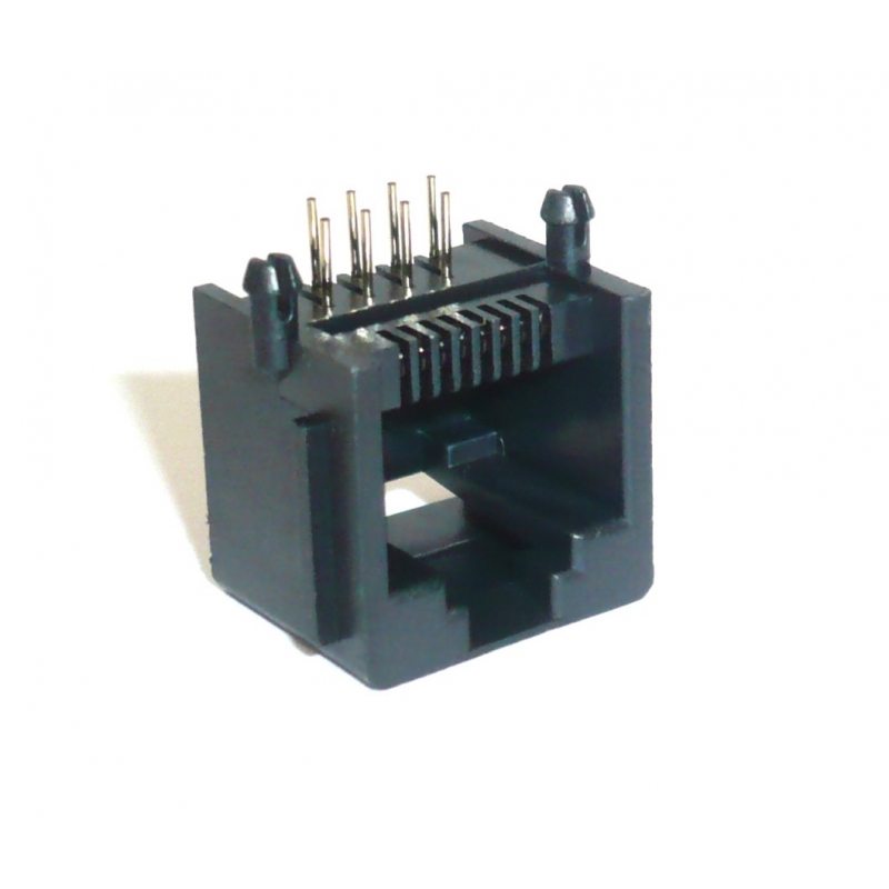 CONECTOR RJ 45 - FEMEA PCI PRETO TFN88P - 90º MTX 